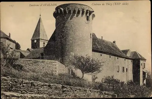 Ak Avallon environs Yonne, Chateau de Thizy