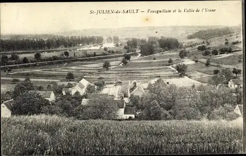 Ak St. Julien du Sault Yonne, Vauxguillain et la Vallee de l'Yonne