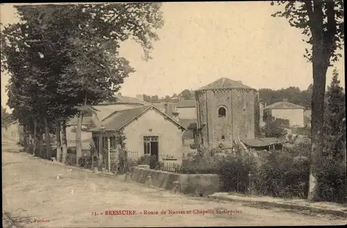 Ak Bressuire Deux Sèvres, Route de Nantes, Chapelle St. Cyprien
