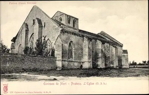 Ak Prahecq Deux Sèvres, Eglise