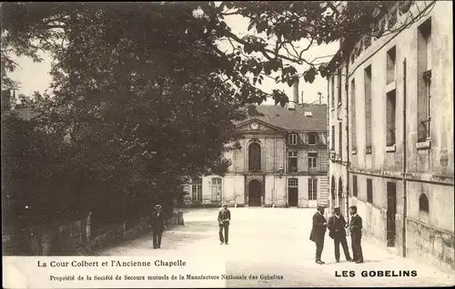 Ak Paris XIII., La Cour Colbert et l'Ancienne Chapelle