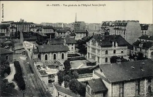 Ak Paris XIV., Vue générale de l'Hopital Saint Joseph