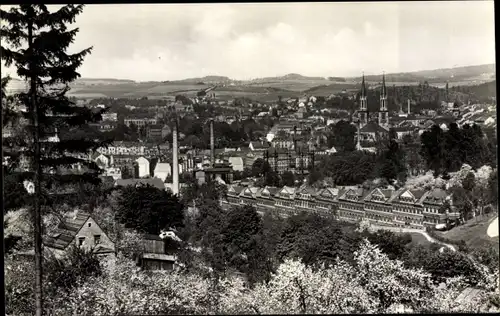 Ak Oelsnitz Vogtland, Blick über die Dächer der Stadt