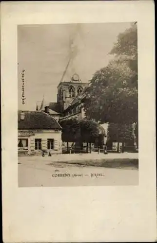Foto Ak Corbeny Aisne, Kirche