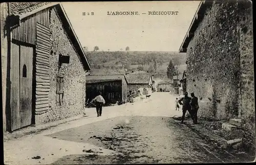 Ak L'Argonne Lothringen Meuse, Recicourt