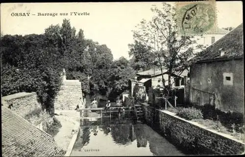 Ak Orsay Essonne, Barrage sur l'Yvette