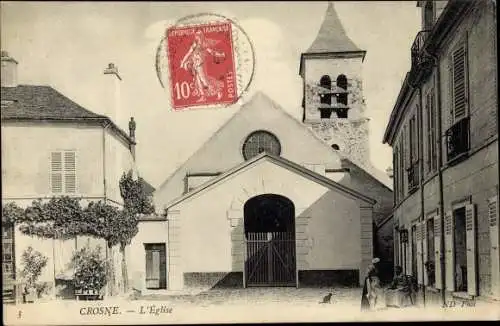 Ak Crosne Essonne, L'Eglise, Kirche