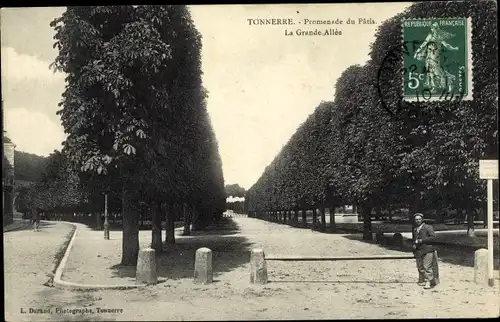 Ak Tonnerre Yonne, Promenade du Patis, la Grande Allee