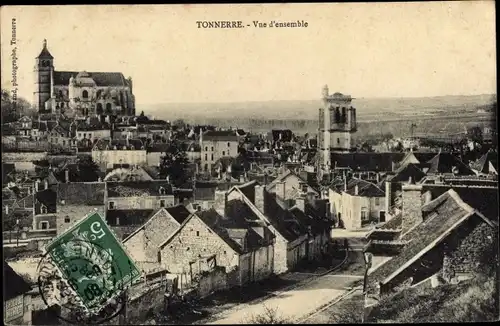 Ak Tonnerre Yonne, Vue d'ensemble, Eglise