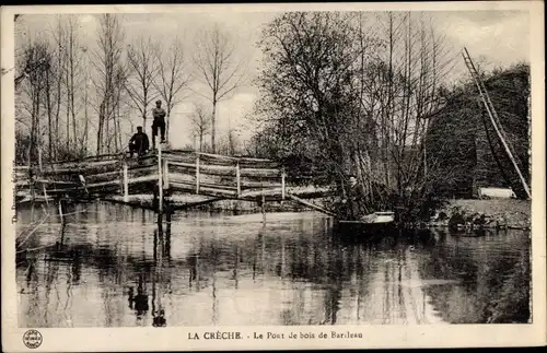 Ak La Creche Deux Sèvres, Pont de bois de Banleau