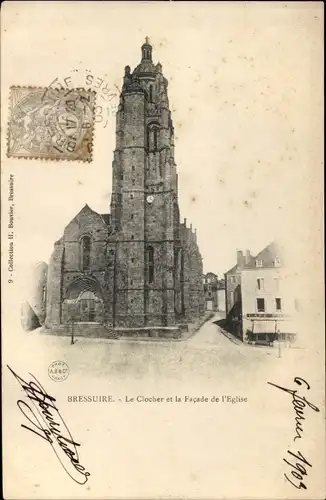 Ak Bressuire Deux Sèvres, Clocher, Eglise