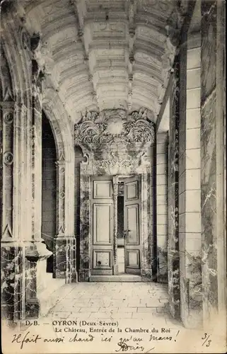 Ak Oyron Deux Sèvres, Chateau, Chambre du Roi