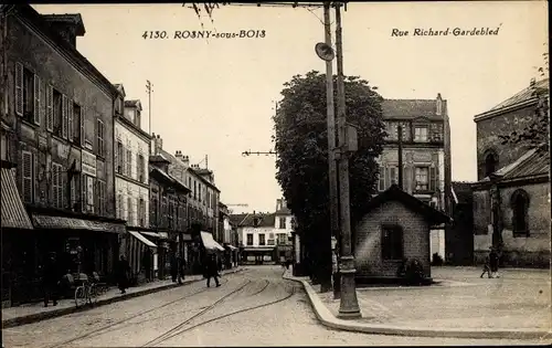 Ak Rosny sous Bois Seine Saint Denis, Rue Richard Gardebled