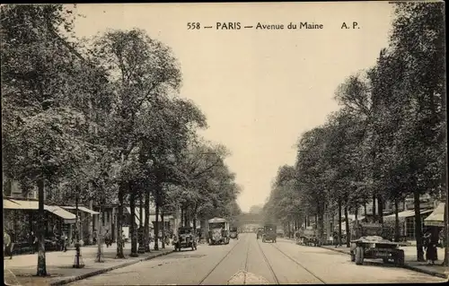 Ak Paris XIV., Avenue du Maine