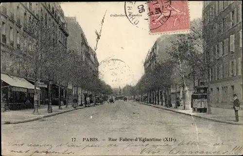 Ak Paris XII., Rue Fabre d'Eglatine