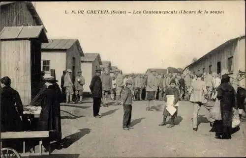 Ak Creteil Val de Marne, Les Cantonnements, l'heure de la Soupe