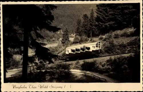 Ak Bergbahn im Thüringer Wald