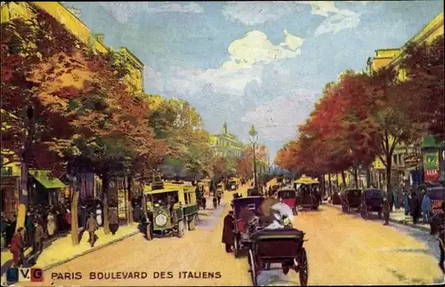 Künstler Ak Paris IX., Boulevard des Italiens