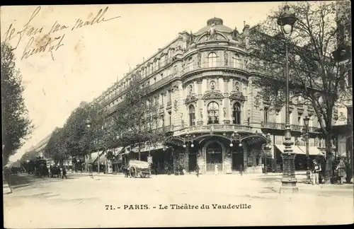 Ak Paris XVII., Le Theatre du Vaudeville