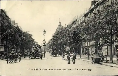 Ak Paris IX., Boulevard des Italiens