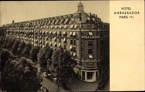 Ak Paris IX., Hotel Ambassador, Boulevard Haussmann