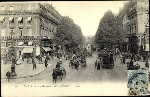 Ak Paris IX., Le Boulevard des Capucins