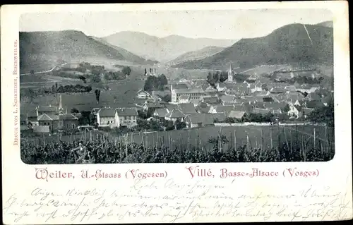 Ak Weiler Villé Vosges, Vue generale