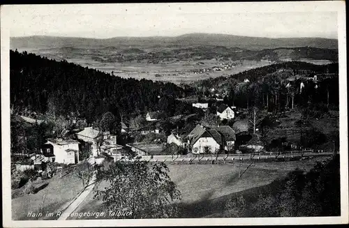 Ak Przesieka Hain Podgórzyn Giersdorf Riesengebirge Schlesien, Talblick, Panorama