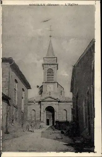 Ak Souilly Lothringen Meuse, L'Eglise