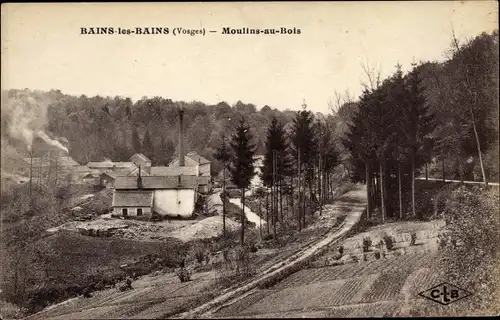 Ak Bains les Bains Vosges, Moulins au Bois