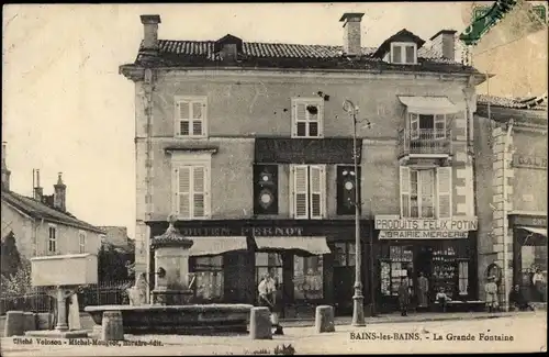 Ak Bains les Bains Vosges, Grande Fontaine, Adrien Pernot