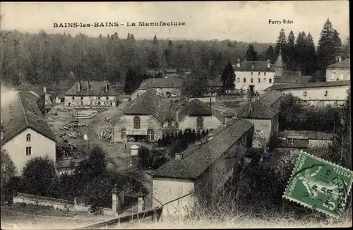 Ak Bains les Bains Vosges, Manufacture