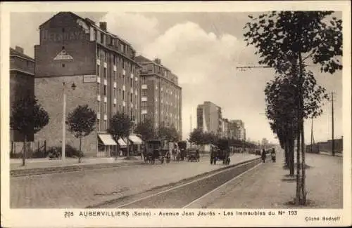 Ak Aubervilliers Seine Saint Denis, Avenue Jean Jaurès