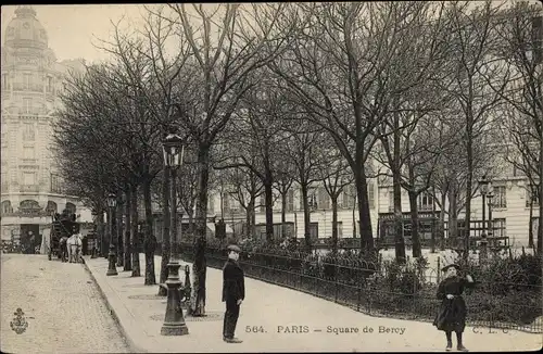 Ak Paris XII., Square de Bercy