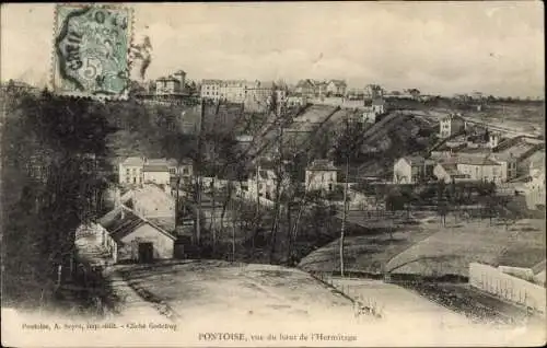 Ak Pontoise Val d'Oise, Vue du haut de l'Hermitage