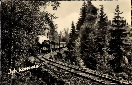 Ak Deutsche Eisenbahn, Tannen, Gleise