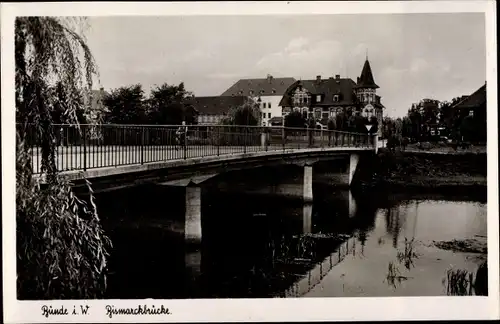 Ak Bünde in Ostwestfalen, Bismarckbrücke