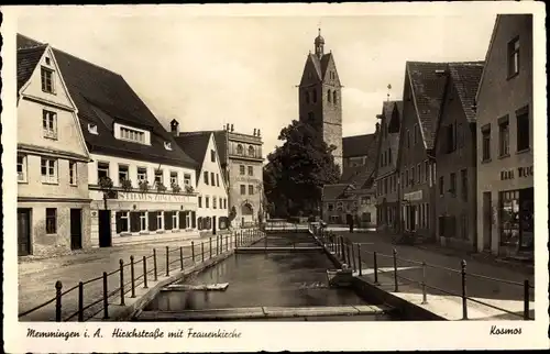 Ak Memmingen an der Iller Schwaben, Hirschstraße mit Frauenkirche