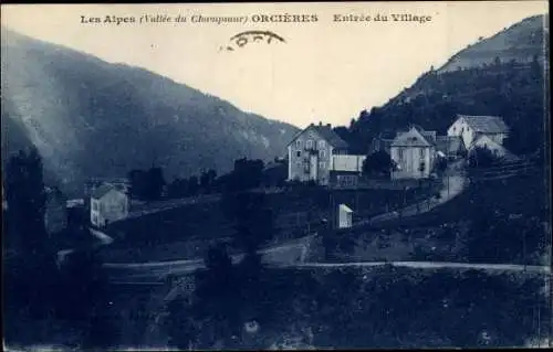 Ak Orcieres Hautes-Alpes, Entree du Village, Vallee du Champsaur