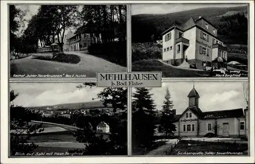 Ak Mühlhausen Bad Elster im Vogtland, Gasthof Sohler Sauerbrunnen, Haus Bergfried