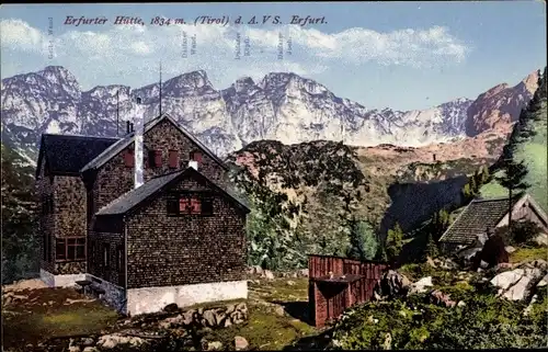 Ak Tirol, Erfurter Hütte des AVS Erfurt, Photochromie