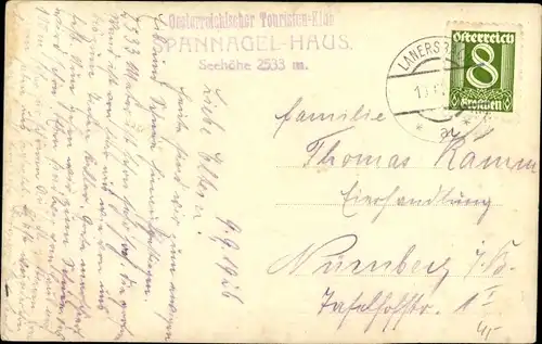 Foto Ak Tirol, Spannagelhaus mit Großer Wand