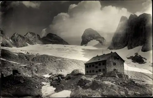 Ak Oberösterreich, Adamekhütte am Dachstein