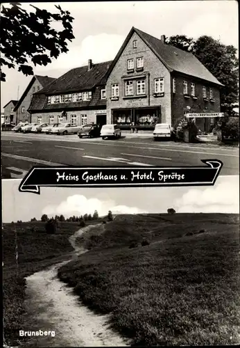 Ak Sprötze Buchholz in der Nordheide, Heins Gasthaus, An der Bundesstraße 3, Brunsberg