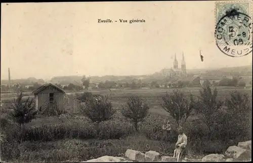 Ak Euville Lothringen Meuse, Vue générale