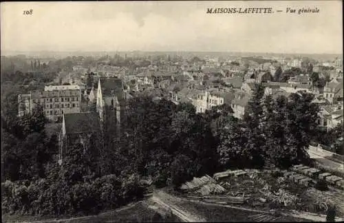 Ak Maisons Laffitte Yvelines, Vue générale, Blick auf den Ort