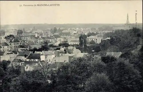 Ak Maisons Laffitte Yvelines, Panorama der Stadt