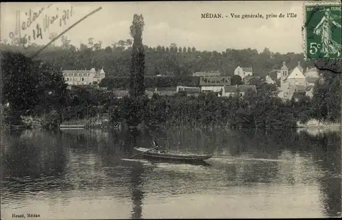 Ak Medan Yvelines, Vue générale, prise de l'Ile, Ruderboot