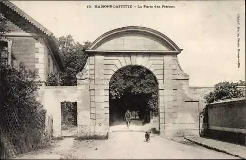 Ak Maisons Laffitte Yvelines, La Porte des Petrons, Radfahrer