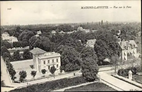 Ak Maisons Laffitte Yvelines, Vue sur le Parc